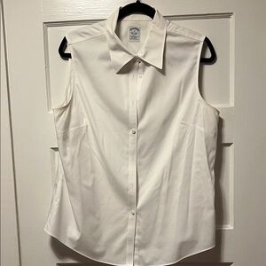 Brooks Brothers White Sleeveless Women's Top